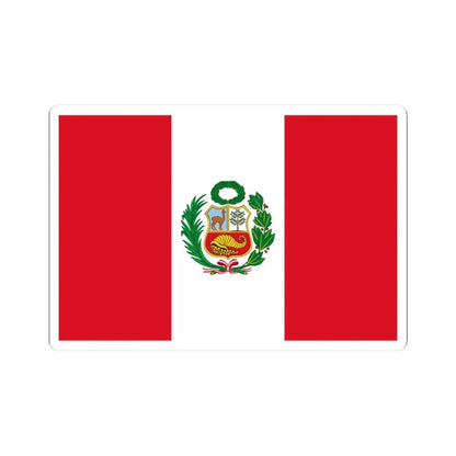 Flag of Peru State alternative version (Peru) STICKER Vinyl Kiss-Cut Decal 3 Inch White - The Sticker Space