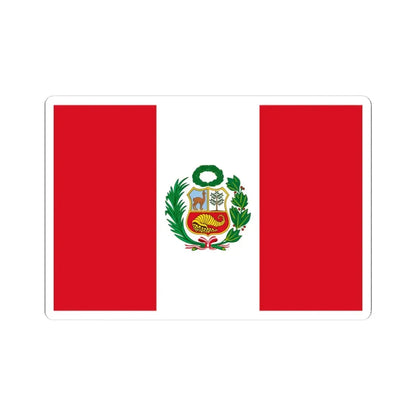 Flag of Peru State alternative version (Peru) STICKER Vinyl Kiss-Cut Decal 4 Inch White - The Sticker Space