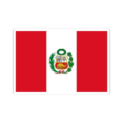 Flag of Peru State alternative version (Peru) STICKER Vinyl Kiss-Cut Decal 6 Inch White - The Sticker Space