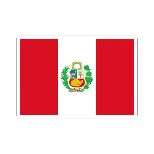 Flag of Peru state (Peru) STICKER Vinyl Kiss-Cut Decal 2 Inch White - The Sticker Space