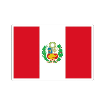 Flag of Peru state (Peru) STICKER Vinyl Kiss-Cut Decal 3 Inch White - The Sticker Space