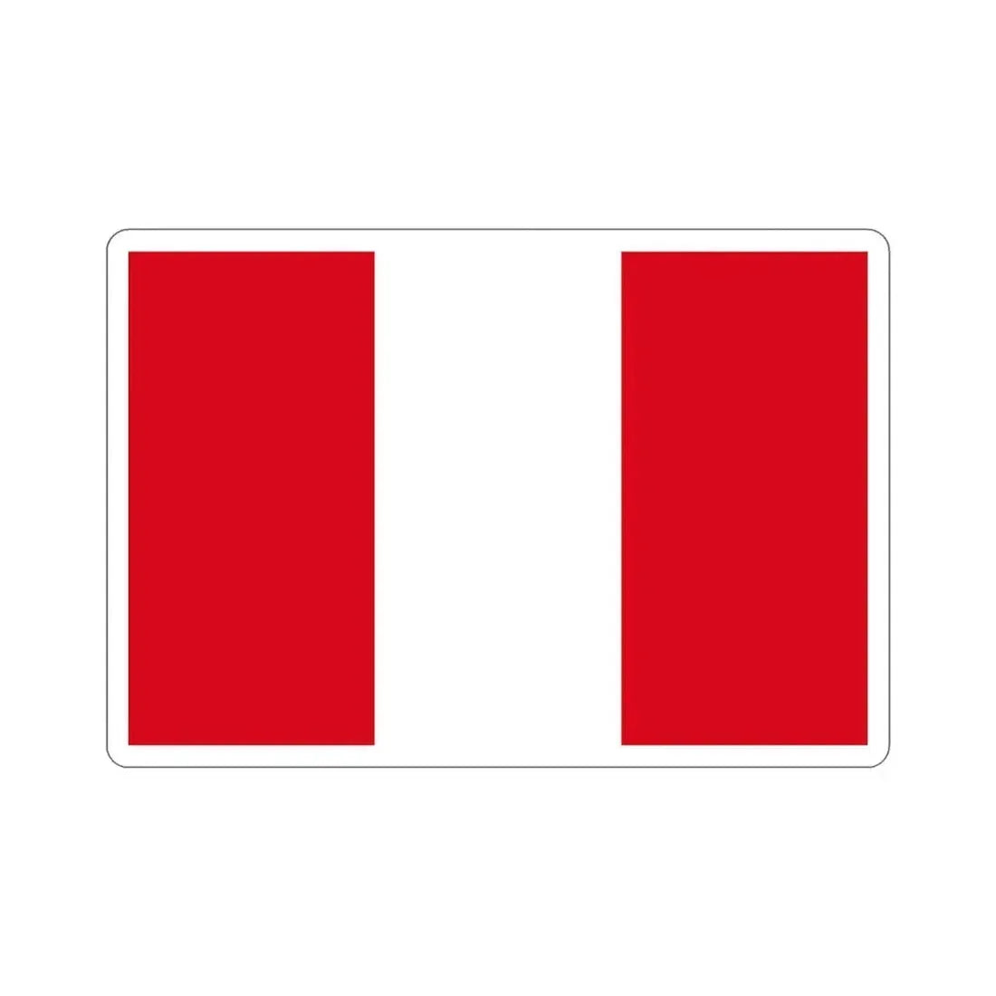 Flag of Peru STICKER Vinyl Die-Cut Decal 3 Inch - The Sticker Space