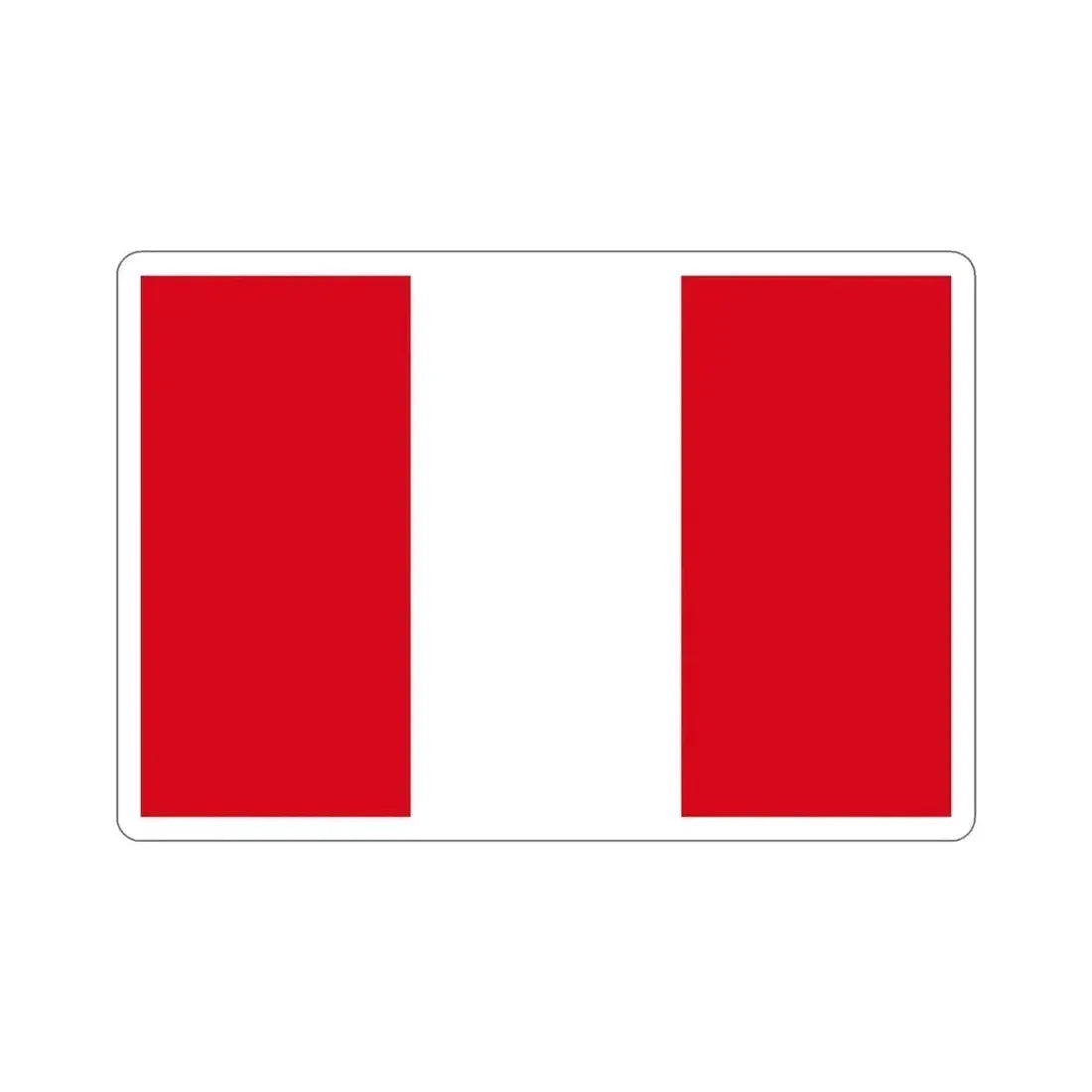 Flag of Peru STICKER Vinyl Die-Cut Decal 4 Inch - The Sticker Space