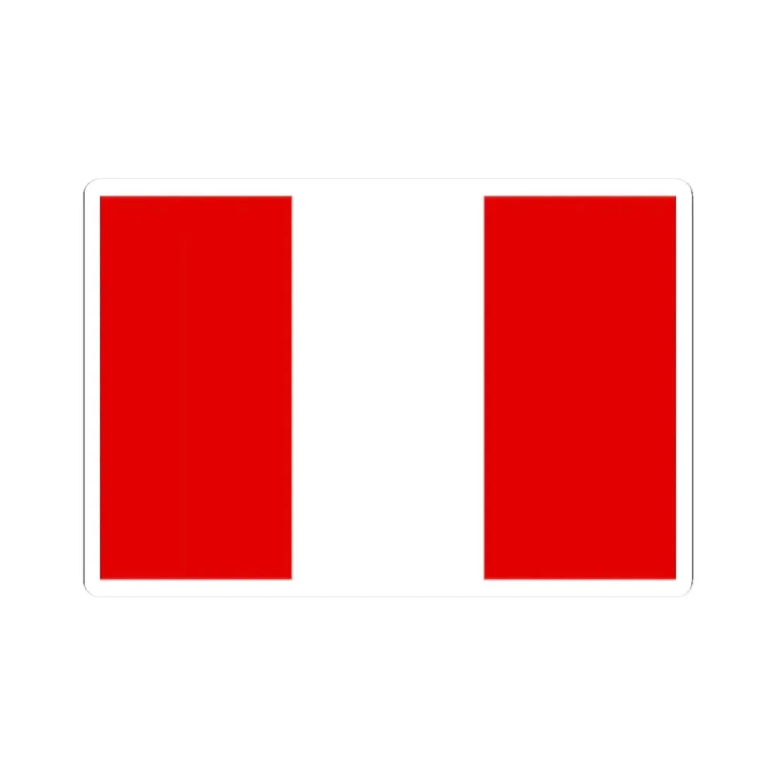 Flag of Peru variant (Peru) STICKER Vinyl Kiss-Cut Decal 2 Inch White - The Sticker Space