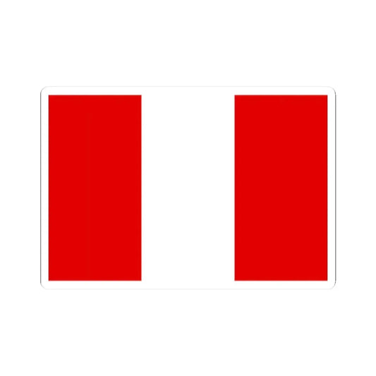 Flag of Peru variant (Peru) STICKER Vinyl Kiss-Cut Decal 2 Inch White - The Sticker Space