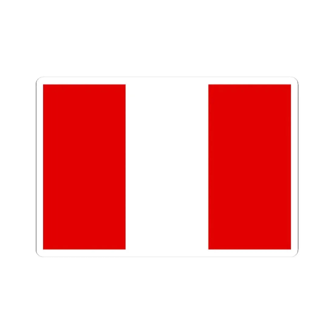 Flag of Peru variant (Peru) STICKER Vinyl Kiss-Cut Decal 3 Inch White - The Sticker Space