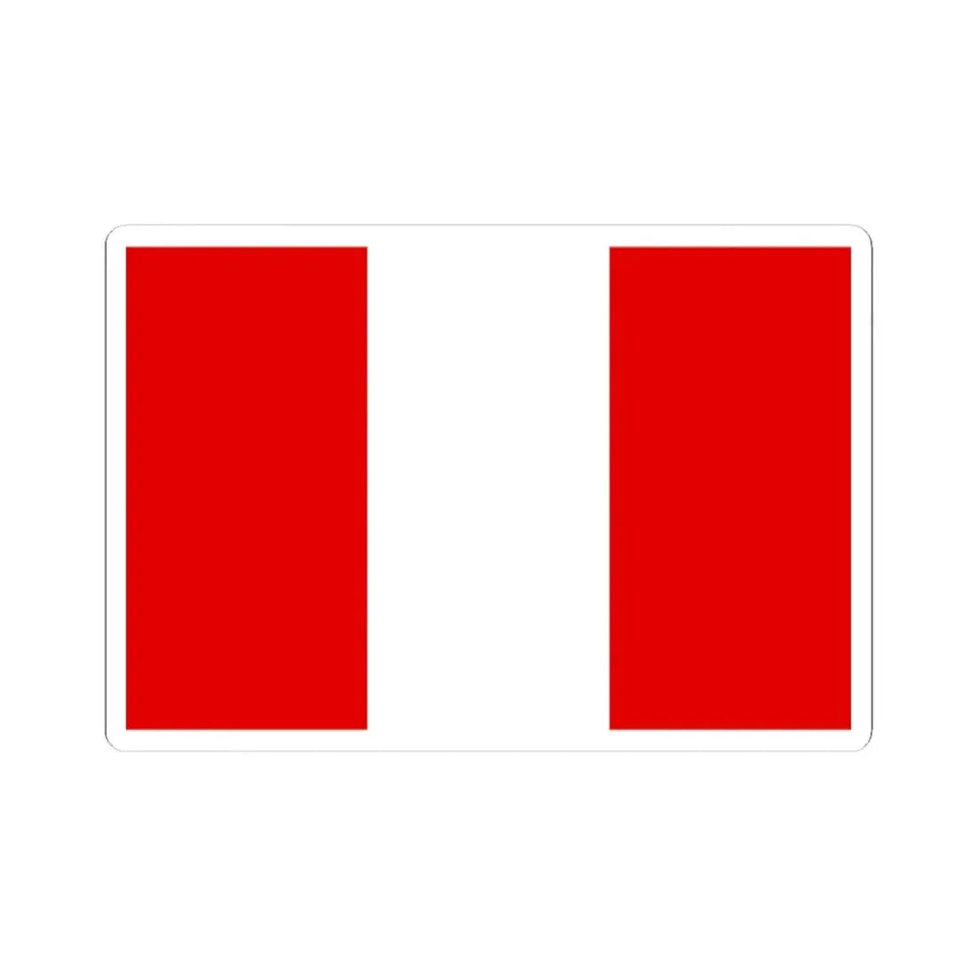 Flag of Peru variant (Peru) STICKER Vinyl Kiss-Cut Decal 4 Inch White - The Sticker Space