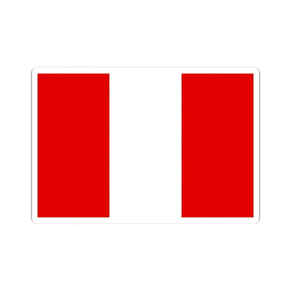 Flag of Peru variant (Peru) STICKER Vinyl Kiss-Cut Decal 4 Inch White - The Sticker Space