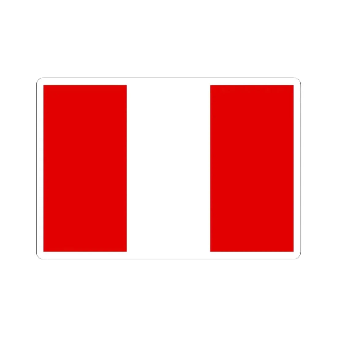 Flag of Peru variant (Peru) STICKER Vinyl Kiss-Cut Decal 6 Inch White - The Sticker Space