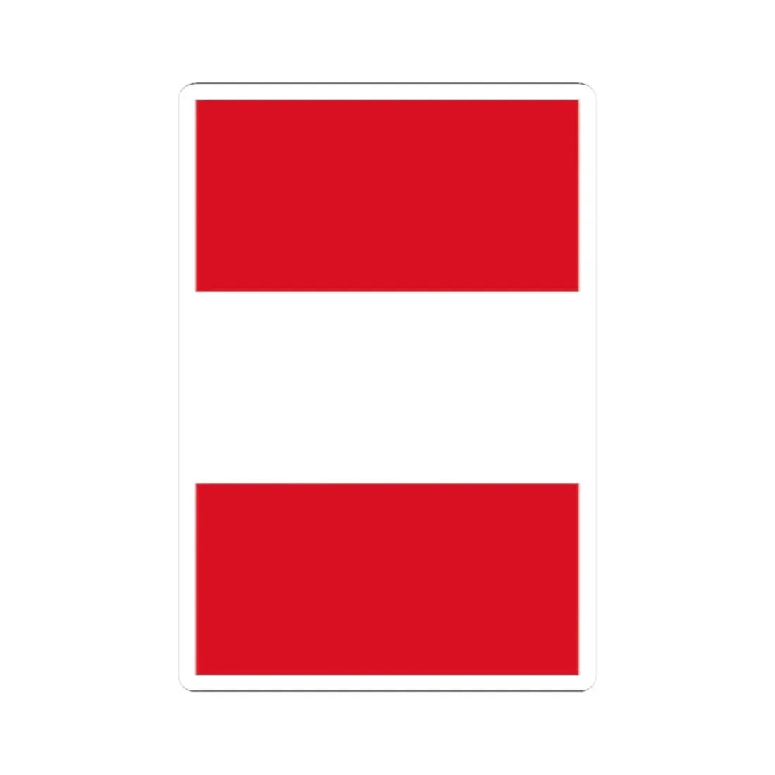 Flag of Peru vertical (Peru) STICKER Vinyl Kiss-Cut Decal 2 Inch White - The Sticker Space