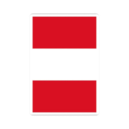 Flag of Peru vertical (Peru) STICKER Vinyl Kiss-Cut Decal 2 Inch White - The Sticker Space