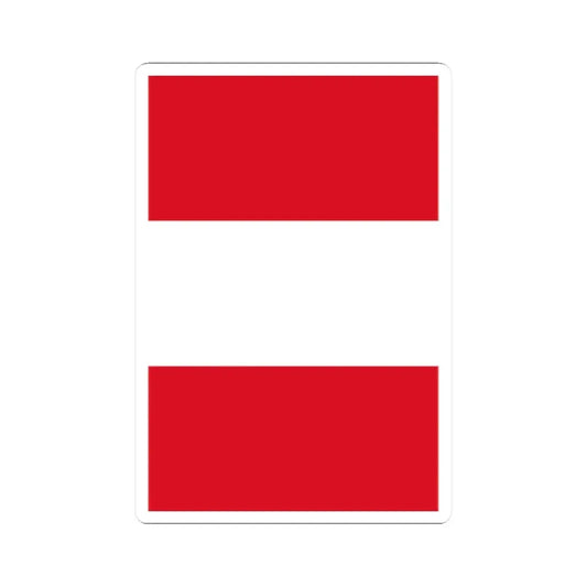 Flag of Peru vertical (Peru) STICKER Vinyl Kiss-Cut Decal 2 Inch White - The Sticker Space