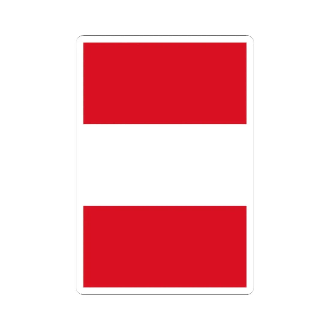 Flag of Peru vertical (Peru) STICKER Vinyl Kiss-Cut Decal 3 Inch White - The Sticker Space