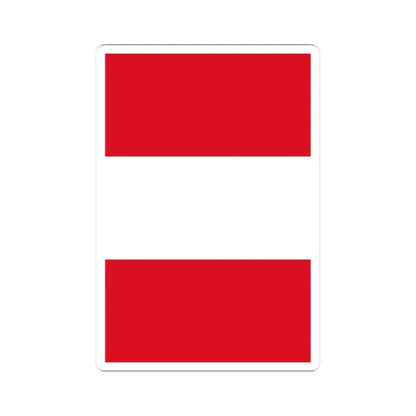 Flag of Peru vertical (Peru) STICKER Vinyl Kiss-Cut Decal 3 Inch White - The Sticker Space