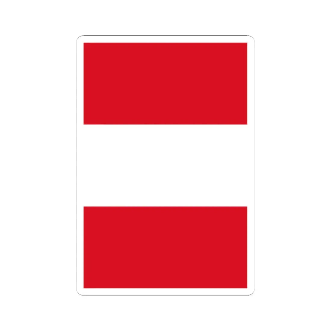 Flag of Peru vertical (Peru) STICKER Vinyl Kiss-Cut Decal 4 Inch White - The Sticker Space