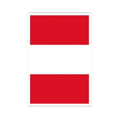 Flag of Peru vertical (Peru) STICKER Vinyl Kiss-Cut Decal 4 Inch White - The Sticker Space