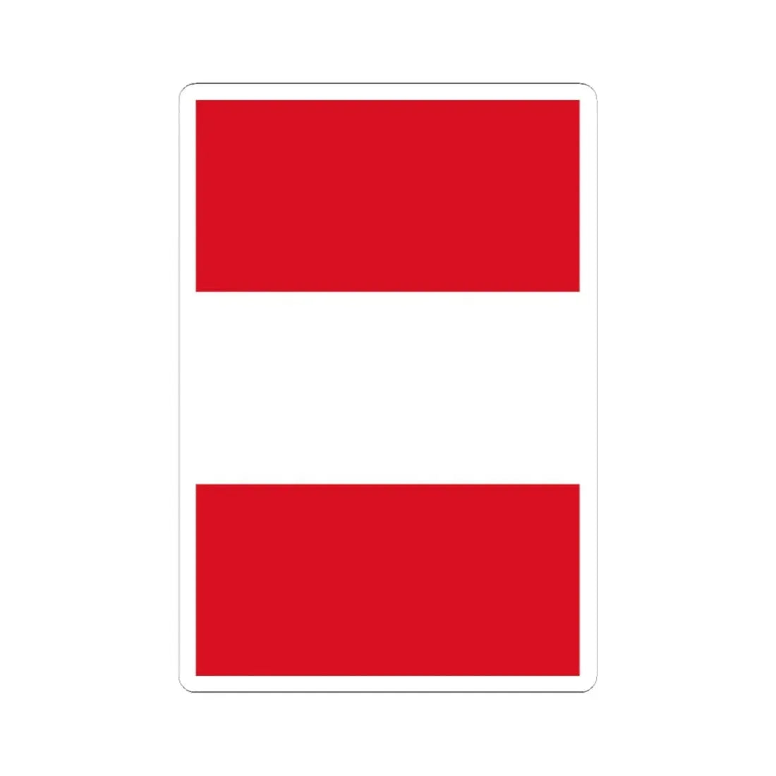 Flag of Peru vertical (Peru) STICKER Vinyl Kiss-Cut Decal 6 Inch White - The Sticker Space