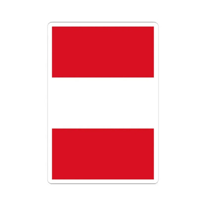 Flag of Peru vertical (Peru) STICKER Vinyl Kiss-Cut Decal 6 Inch White - The Sticker Space