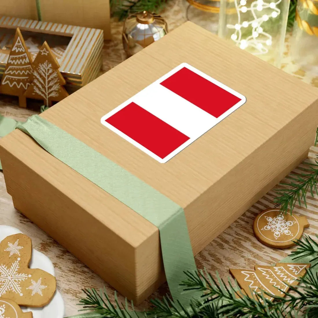 Flag of Peru vertical (Peru) STICKER Vinyl Kiss-Cut Decal - The Sticker Space