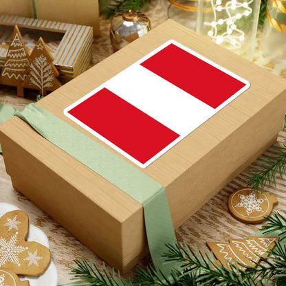 Flag of Peru vertical (Peru) STICKER Vinyl Kiss-Cut Decal - The Sticker Space