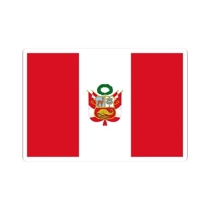 Flag of Peru War alternative version (Peru) STICKER Vinyl Kiss-Cut Decal 3 Inch White - The Sticker Space