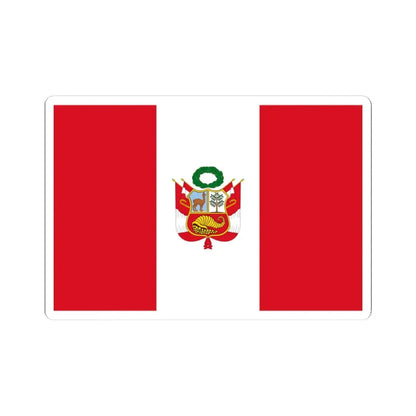 Flag of Peru War alternative version (Peru) STICKER Vinyl Kiss-Cut Decal 4 Inch White - The Sticker Space