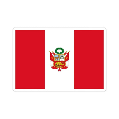 Flag of Peru War alternative version (Peru) STICKER Vinyl Kiss-Cut Decal 6 Inch White - The Sticker Space
