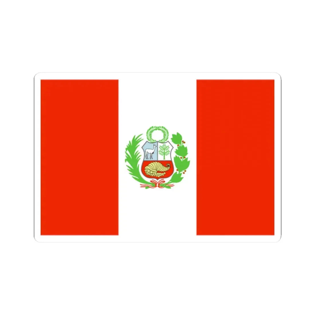 Flag of Peru WFB 2000 (Peru) STICKER Vinyl Kiss-Cut Decal 2 Inch White - The Sticker Space