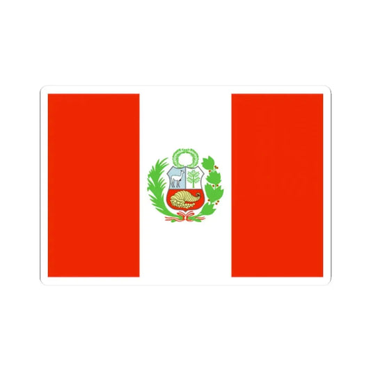 Flag of Peru WFB 2000 (Peru) STICKER Vinyl Kiss-Cut Decal 2 Inch White - The Sticker Space
