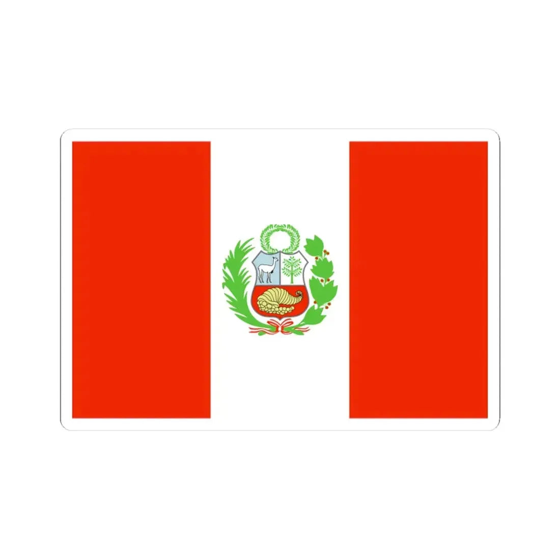 Flag of Peru WFB 2000 (Peru) STICKER Vinyl Kiss-Cut Decal 3 Inch White - The Sticker Space