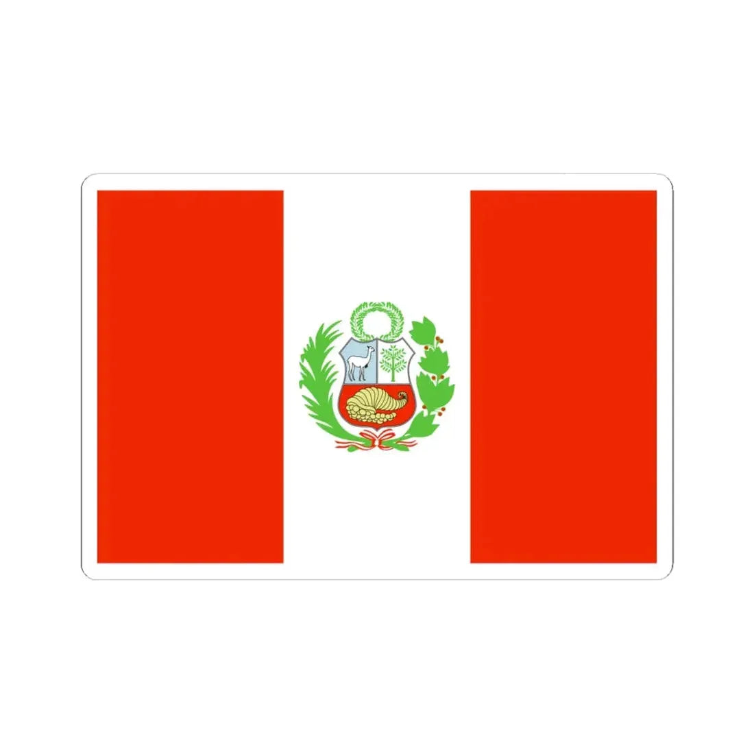 Flag of Peru WFB 2000 (Peru) STICKER Vinyl Kiss-Cut Decal 6 Inch White - The Sticker Space