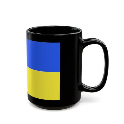 Flag of Pest County Hungary - Black Coffee Mug-The Sticker Space