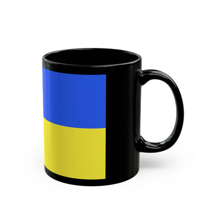 Flag of Pest County Hungary - Black Coffee Mug-The Sticker Space