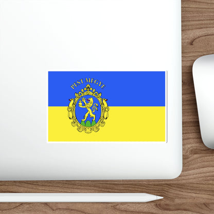 Flag of Pest County Hungary STICKER Vinyl Die-Cut Decal-The Sticker Space