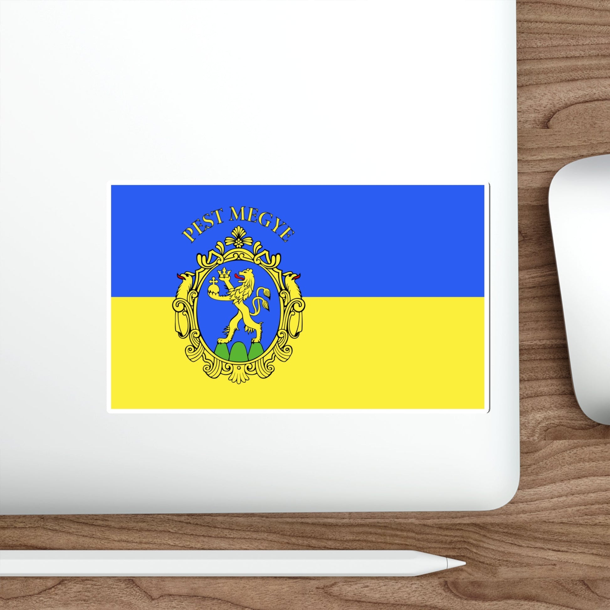 Flag of Pest County Hungary STICKER Vinyl Die-Cut Decal-The Sticker Space