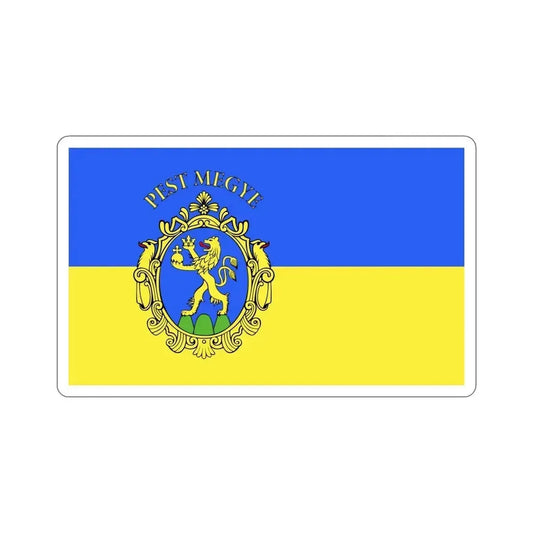 Flag of Pest County Hungary STICKER Vinyl Die-Cut Decal 6 Inch - The Sticker Space