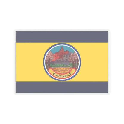 Flag of Petchaburi Province Thailand - STICKER Vinyl Kiss-Cut Decal 2 Inch Transparent - The Sticker Space