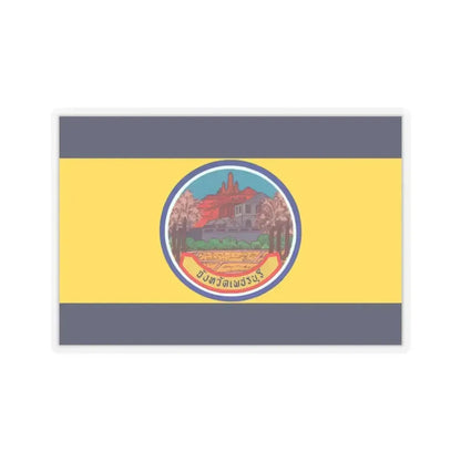 Flag of Petchaburi Province Thailand - STICKER Vinyl Kiss-Cut Decal 3 Inch Transparent - The Sticker Space