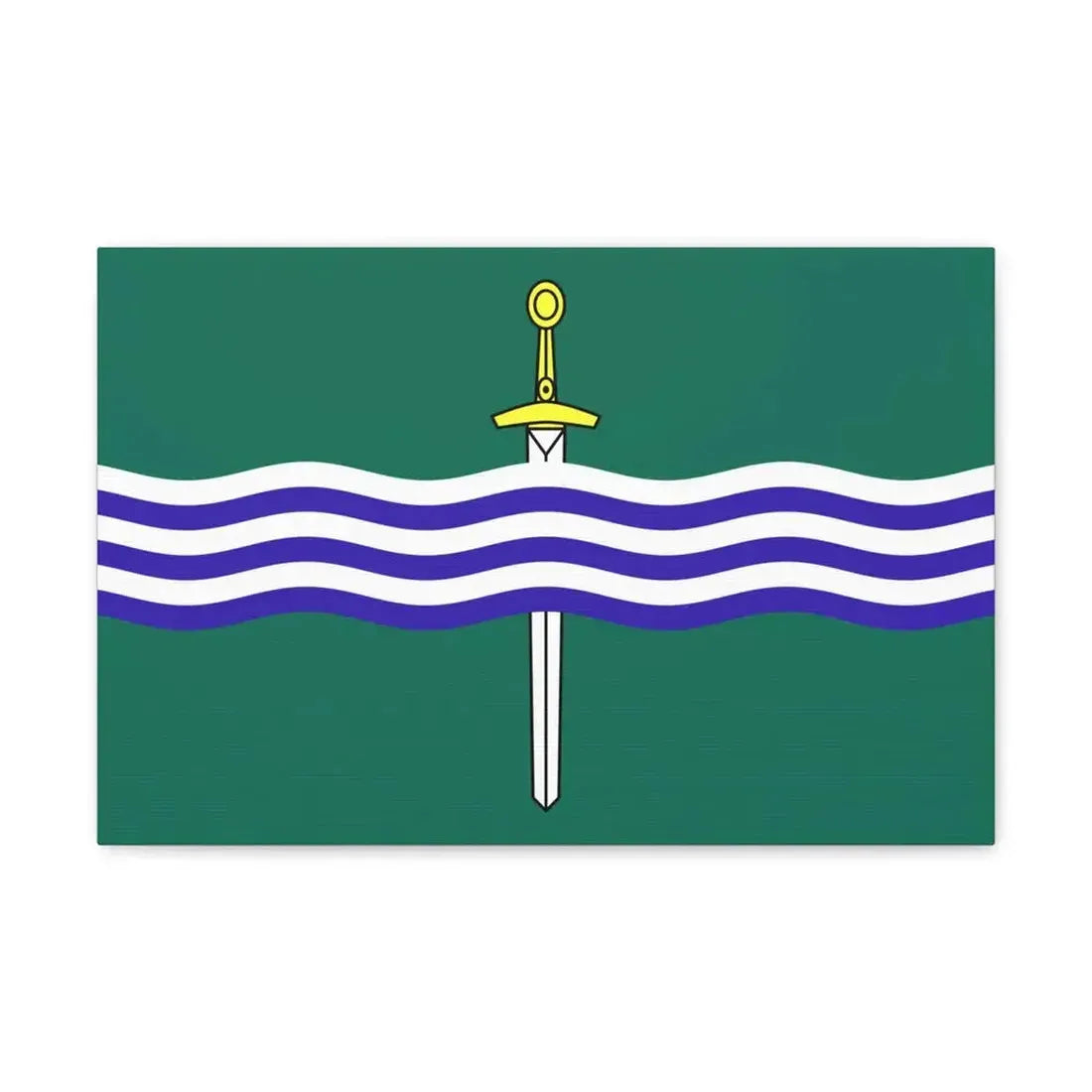 Flag of Peterborough Ontario Canada - Canvas Wall Art 18″ x 12″ 1.25" - The Sticker Space