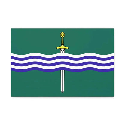 Flag of Peterborough Ontario Canada - Canvas Wall Art 18″ x 12″ 1.25" - The Sticker Space