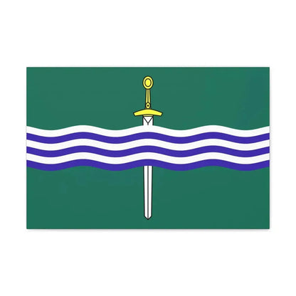 Flag of Peterborough Ontario Canada - Canvas Wall Art 24″ x 16″ 1.25" - The Sticker Space