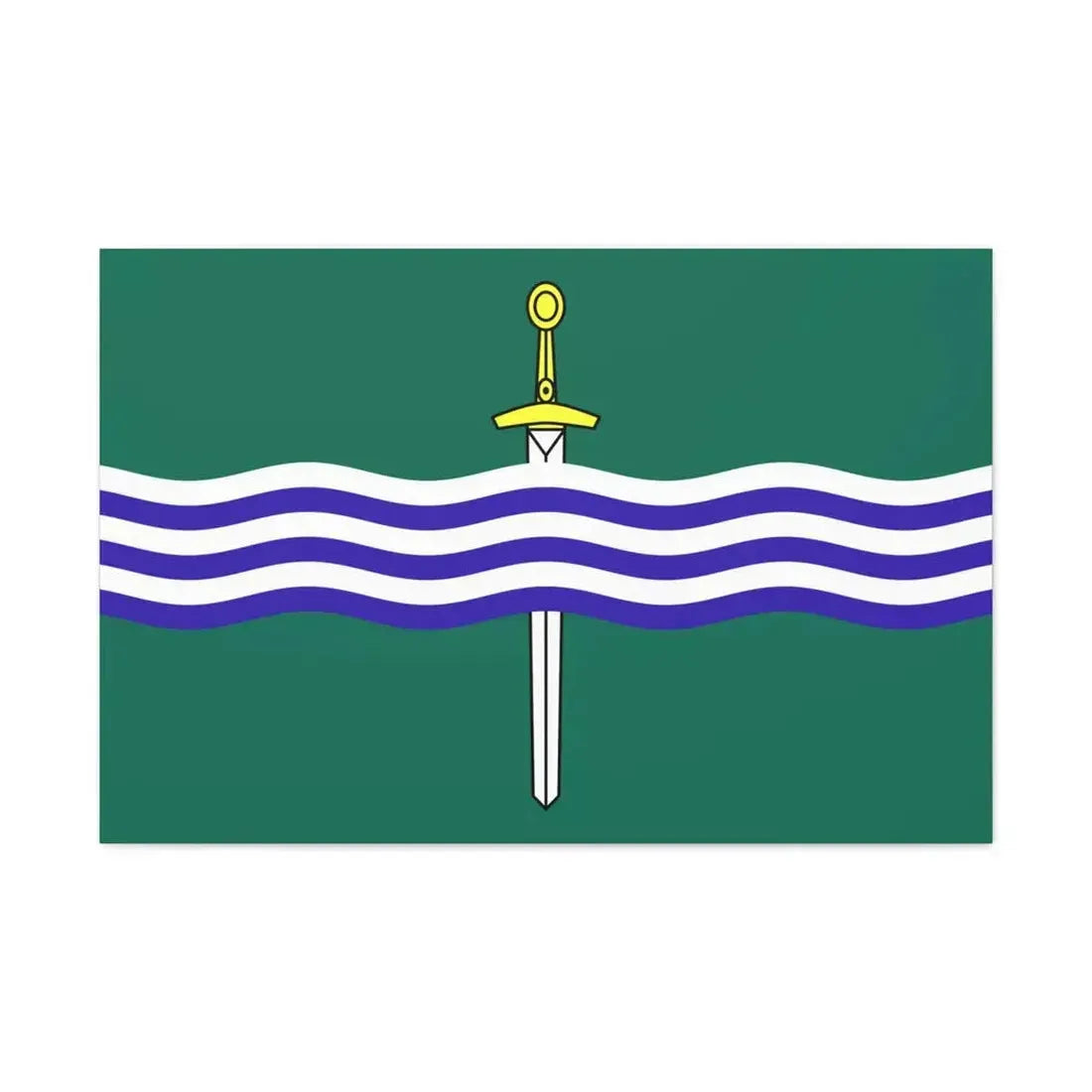 Flag of Peterborough Ontario Canada - Canvas Wall Art 36" x 24" 1.25" - The Sticker Space