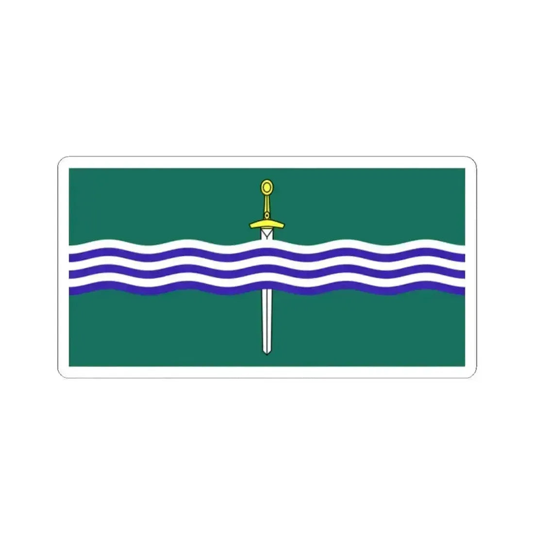 Flag of Peterborough Ontario (Canada) STICKER Vinyl Kiss-Cut Decal 2 Inch White - The Sticker Space