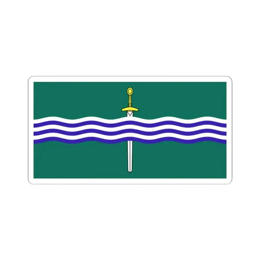 Flag of Peterborough Ontario Canada - STICKER Vinyl Kiss-Cut Decal 2 Inch White - The Sticker Space