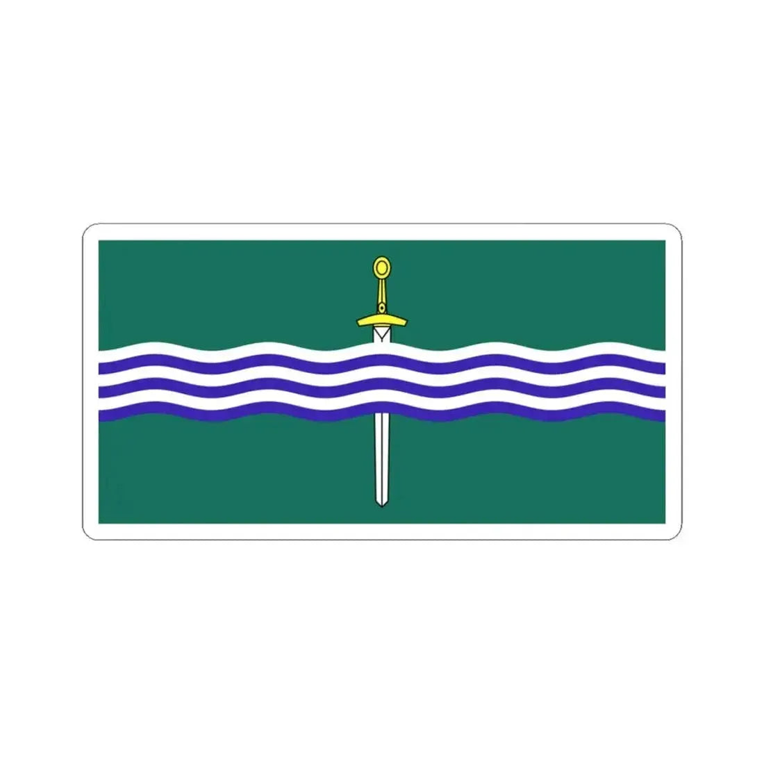 Flag of Peterborough Ontario (Canada) STICKER Vinyl Kiss-Cut Decal 3 Inch White - The Sticker Space