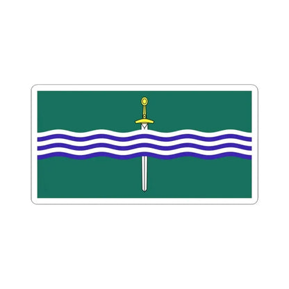 Flag of Peterborough Ontario (Canada) STICKER Vinyl Kiss-Cut Decal 3 Inch White - The Sticker Space