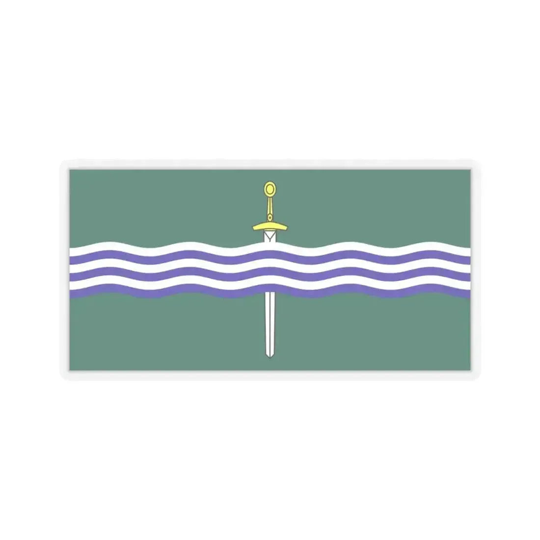 Flag of Peterborough Ontario Canada - STICKER Vinyl Kiss-Cut Decal 4 Inch Transparent - The Sticker Space