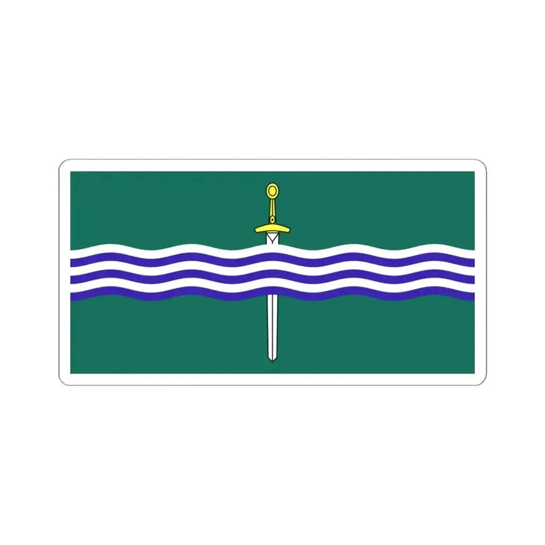 Flag of Peterborough Ontario (Canada) STICKER Vinyl Kiss-Cut Decal 4 Inch White - The Sticker Space