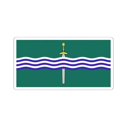 Flag of Peterborough Ontario (Canada) STICKER Vinyl Kiss-Cut Decal 4 Inch White - The Sticker Space