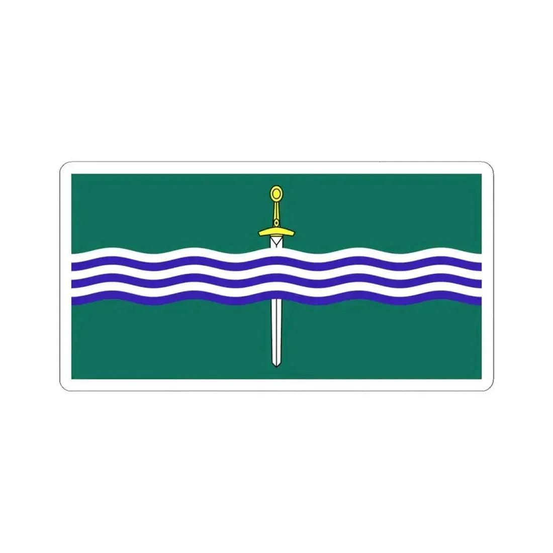 Flag of Peterborough Ontario Canada - STICKER Vinyl Kiss-Cut Decal 4 Inch White - The Sticker Space